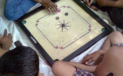 ¿Una partida de carrom?